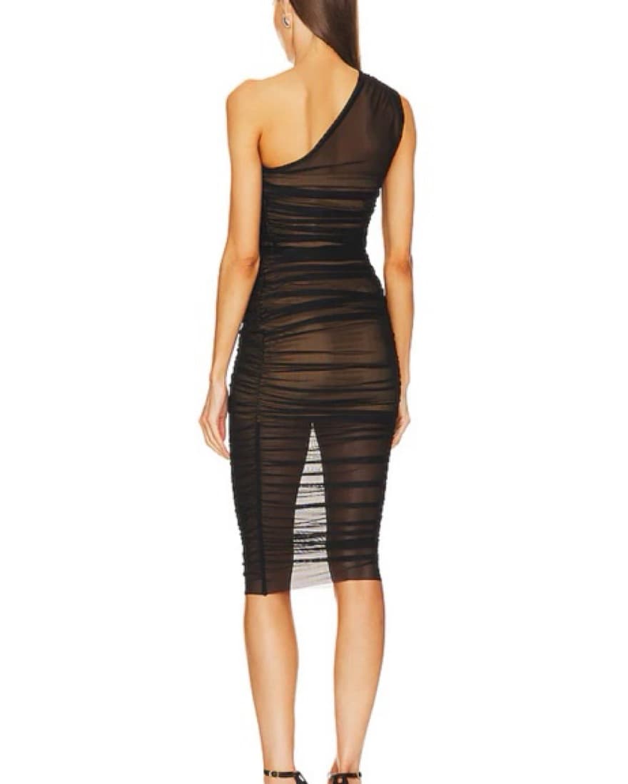 Michael Costello One Shoulder Midi Dress - Image 3