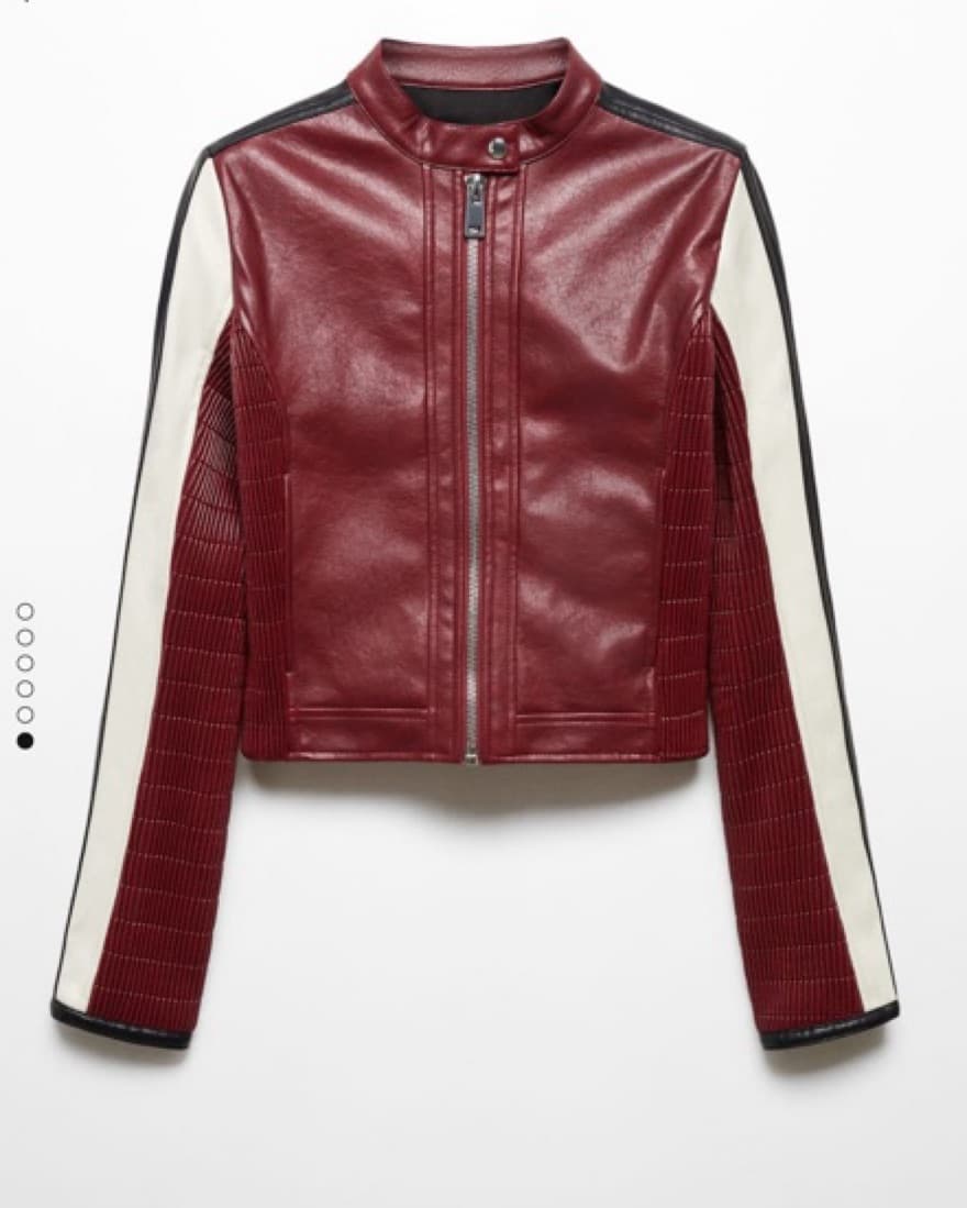 Mango Faux Leather Biker Jacket  - Image 1