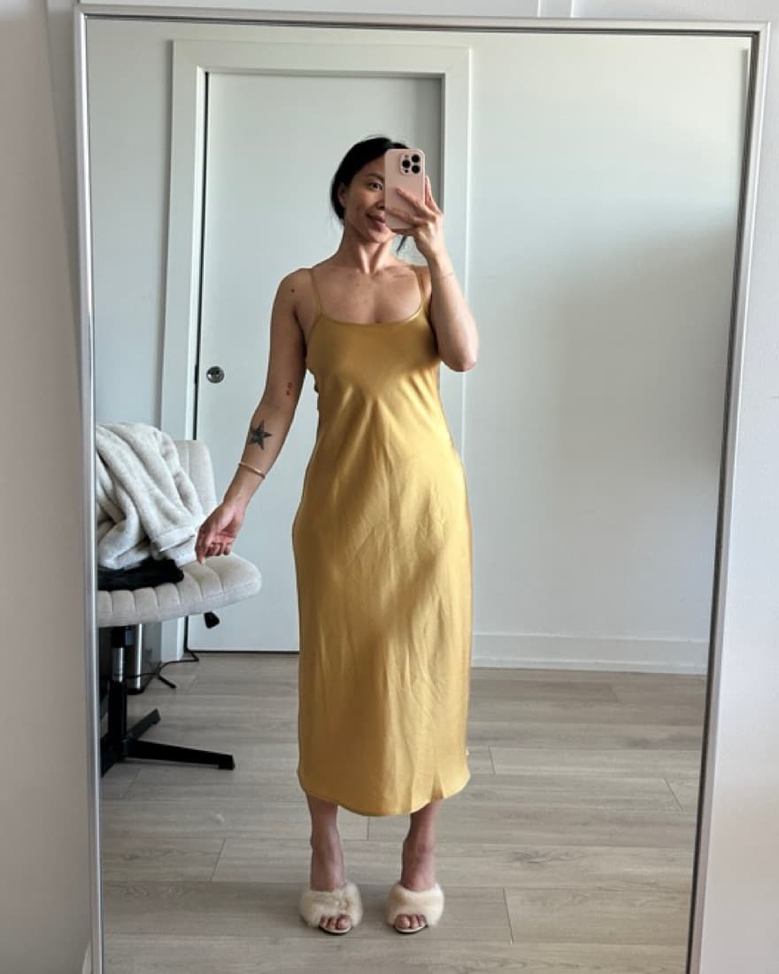 Gold Slip Dress - Image 3