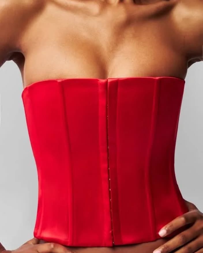 GUIZIO Satin Corset Poppy - Image 1