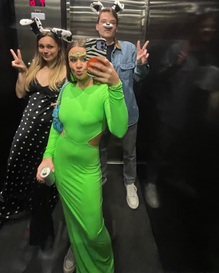 green bodycon maxi dress  - Image 2