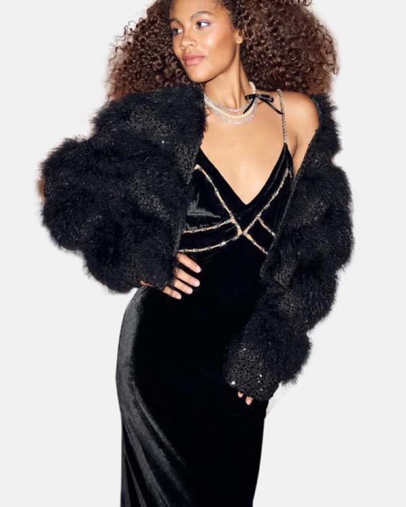 LoveShackFancy Velvet Rhinestone Dress - Image 6