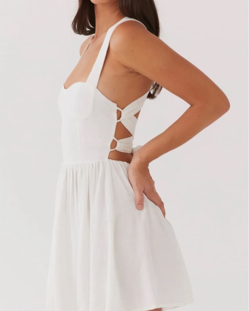 White Mini Dress - Image 3