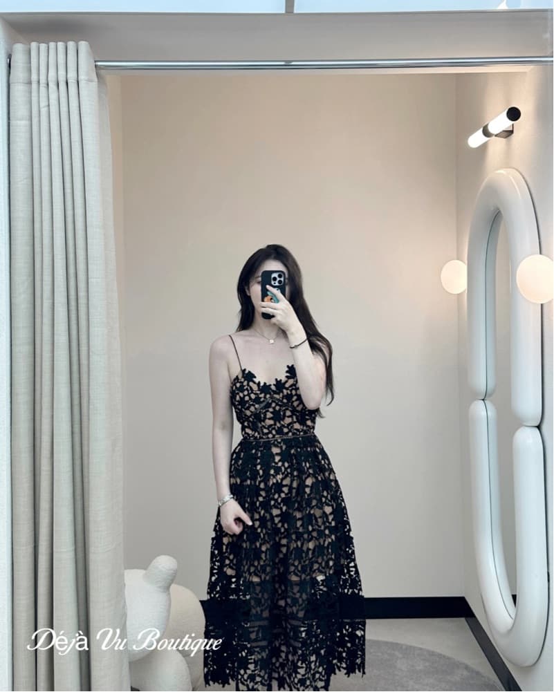 Self Portrait Black Maxi Dress - Image 3