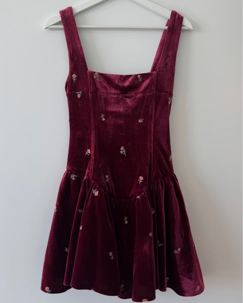 We Wore What Velvet Mini Dress - Image 2