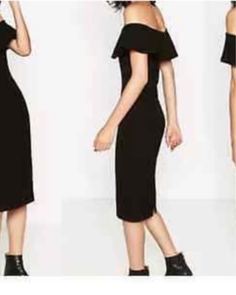 Zara Off Shoulder Ruffle Midi - Image 2