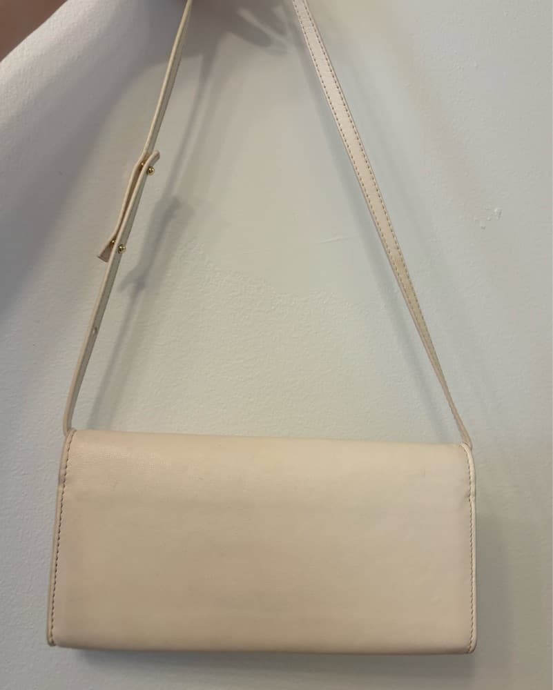 Maje White Leather Clover Clutch - Image 5