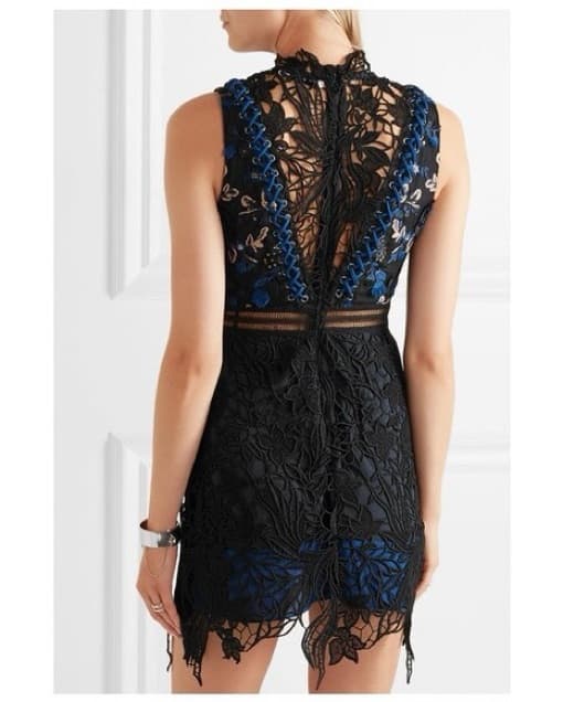 Self-Portrait Lace Embroidered Dress - Image 2