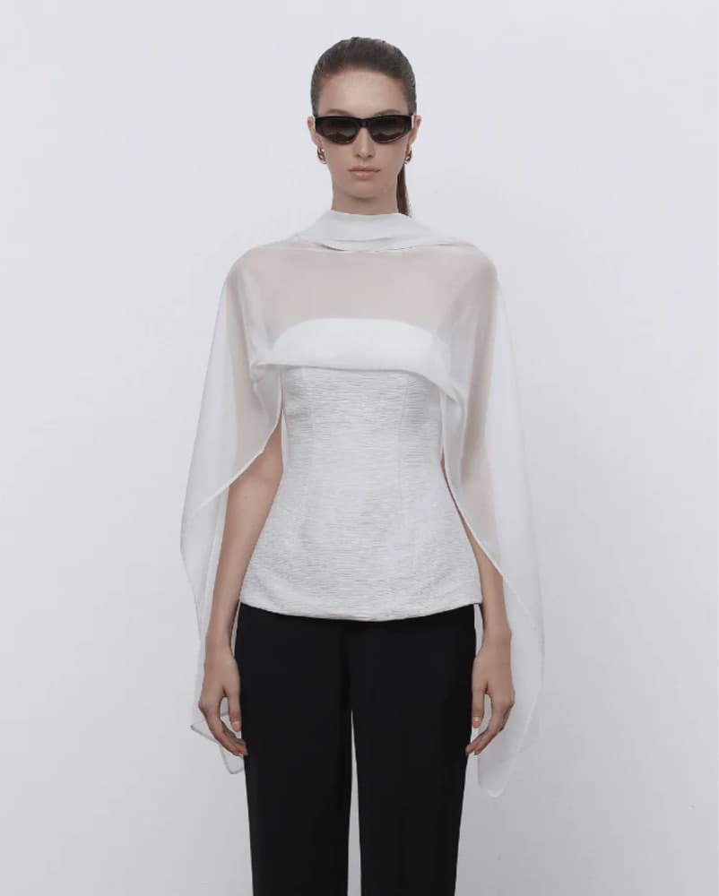White Drape Top - Image 1