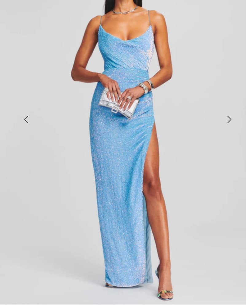 Blue Retrofete Sequin Dress - Image 1
