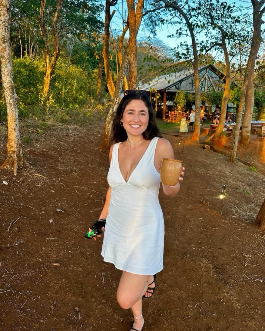 Nessa Linen Mini Dress - White - Image 5
