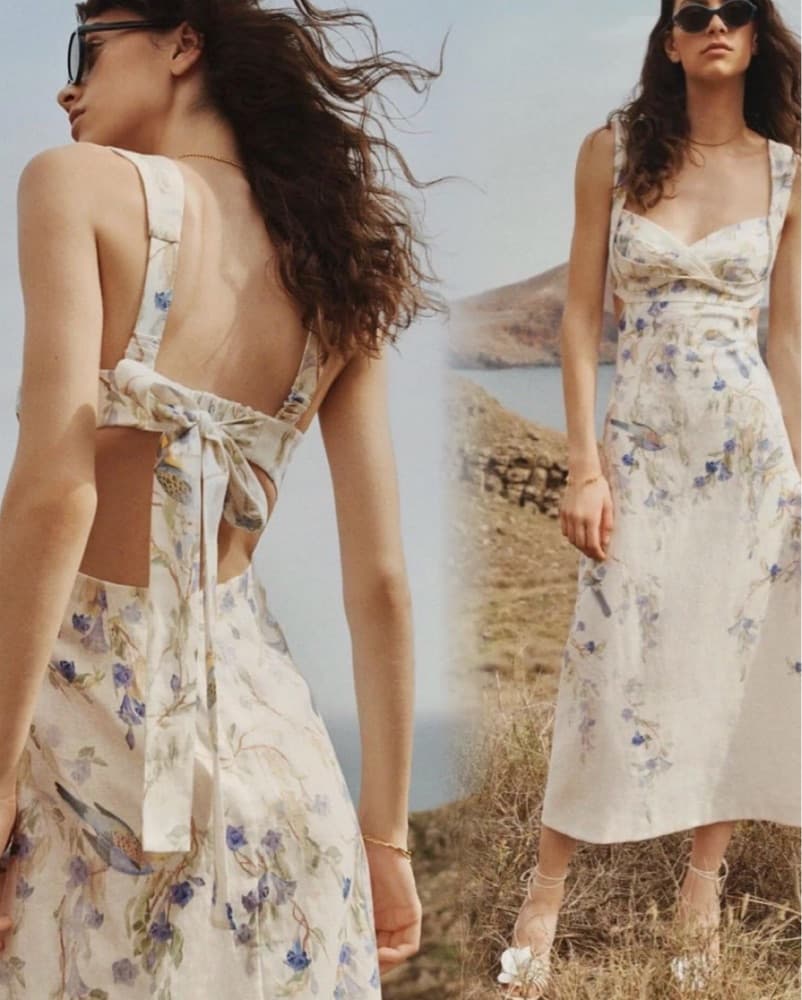 Zimmermann Natura Linen Midi Dress White - Image 5