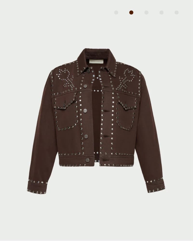 Loeffler Randall Denim Studded Jacket  - Image 1