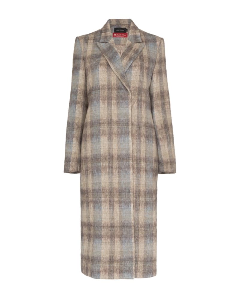 Check Wool Blend Blazer Coat - Image 5