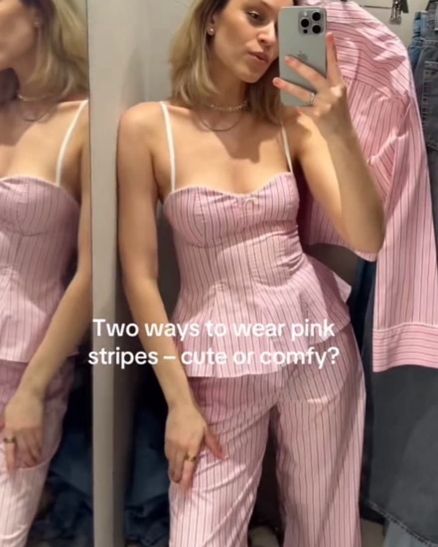 Zara Pink Pajama Set  - Image 2
