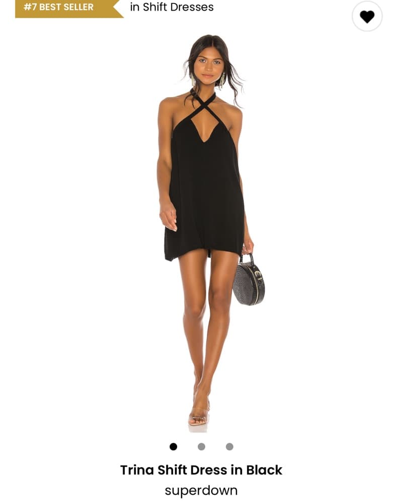 Trina shift dress in black  - Image 5