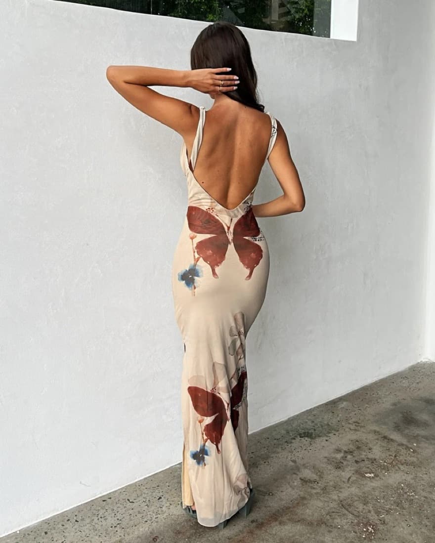 Percy Maxi Dress - Tiger Mist - Image 3