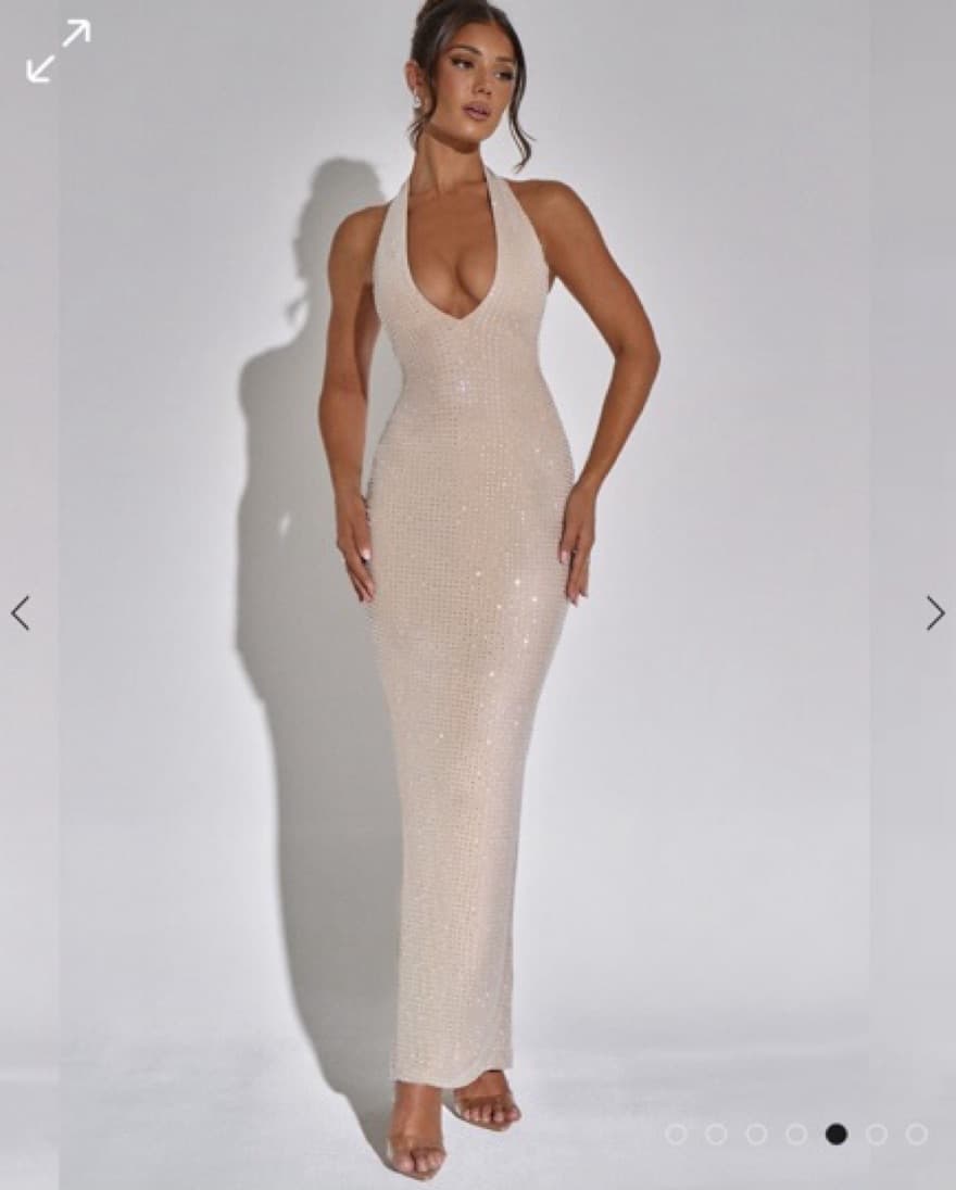 BABYBOO- Zayde Maxi Dress Nude Size S - Image 5