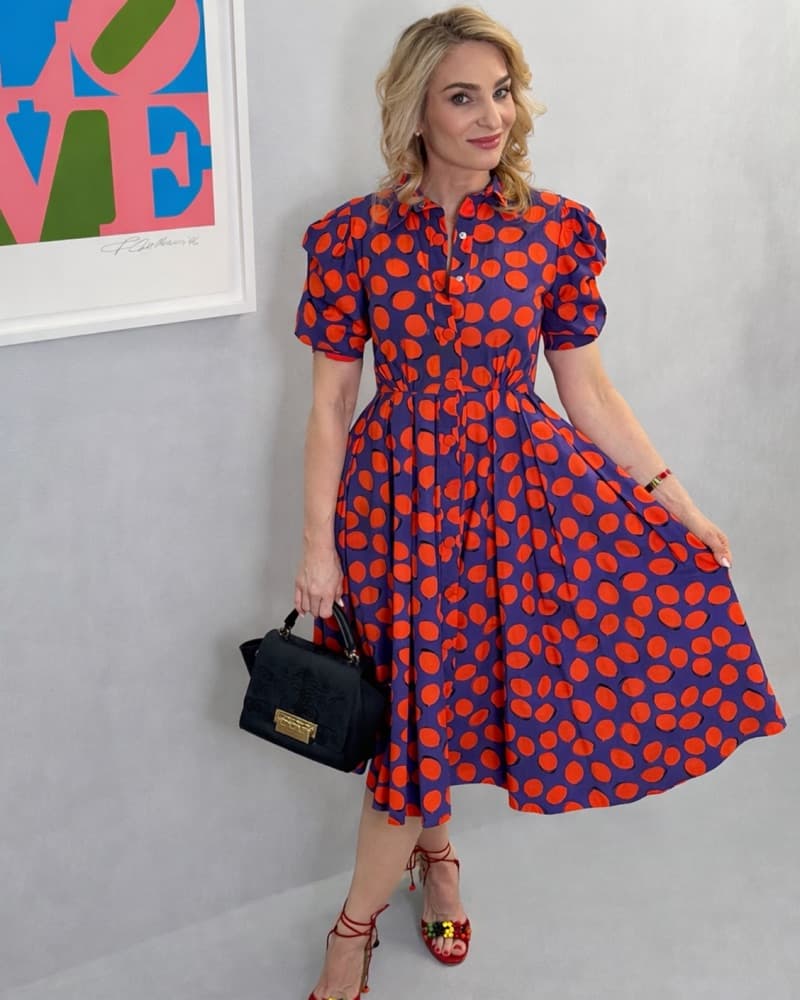 RENT NOW! Polka Dot Midi Dress  - Image 1