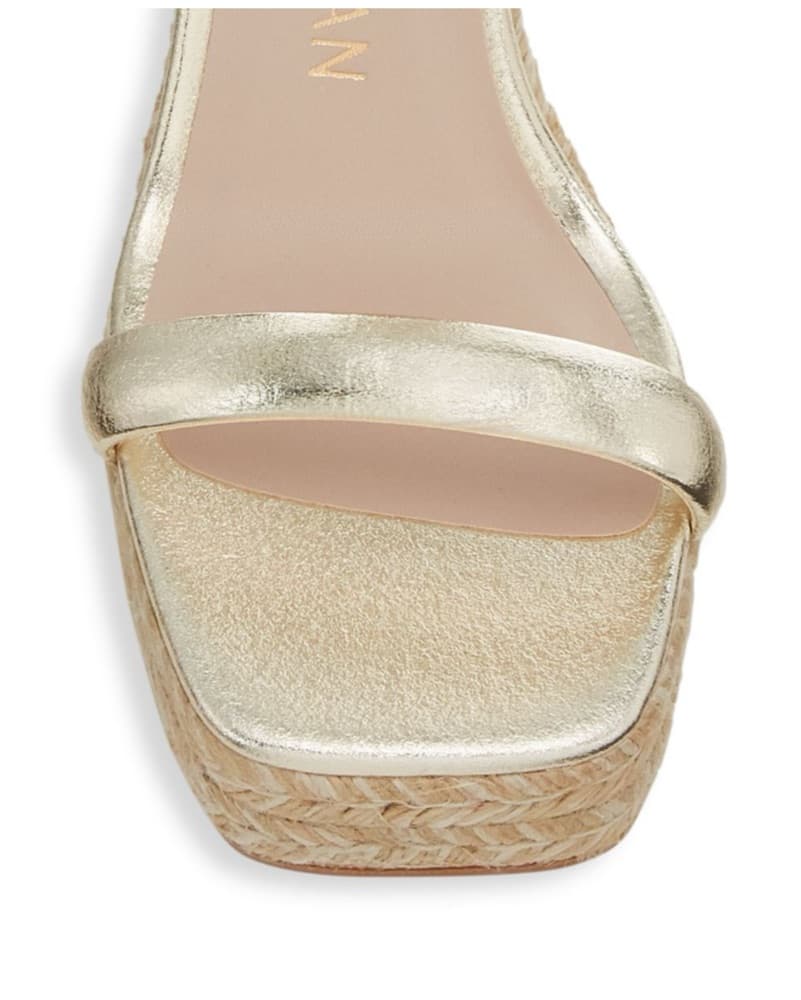 Stuart Weitzman Gold Platform Sandals  - Image 4