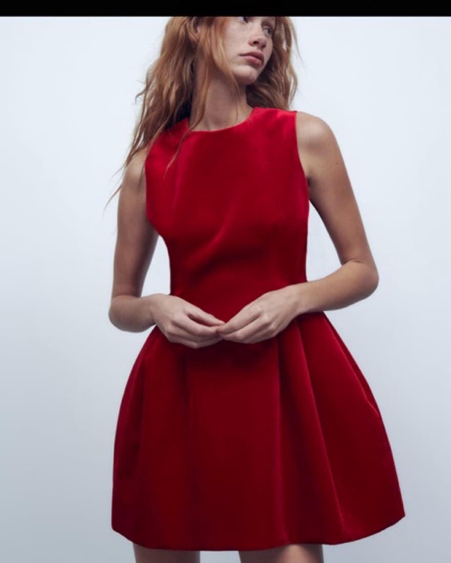 Red Velvet Zara Dress - Image 1