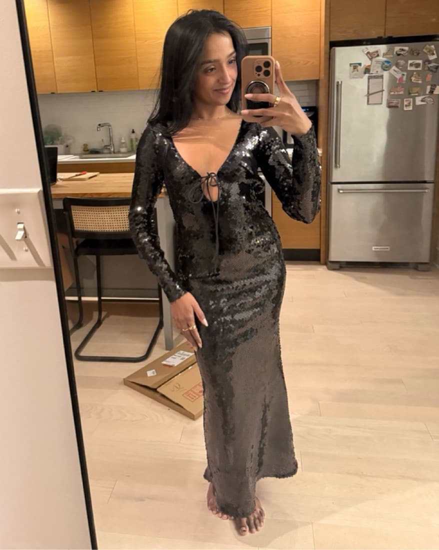 Bardot Sequin Backless Dress  - Image 4