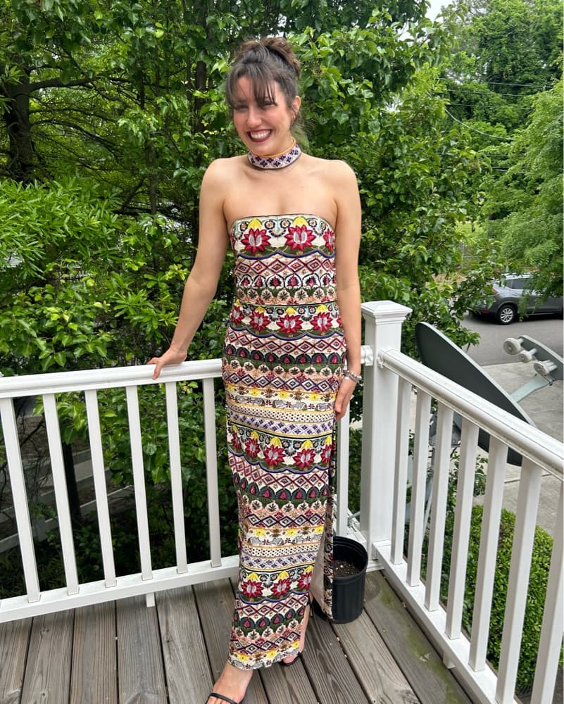 Beaded Strapless Maxi Dress - Image 3
