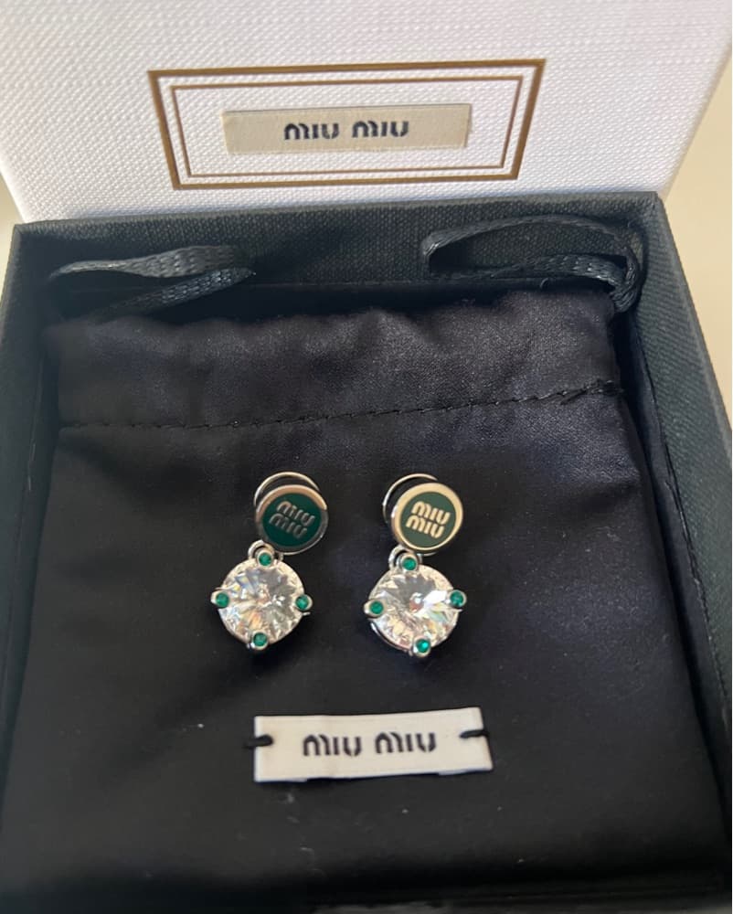 Miu Miu Crystal Earrings - Image 1