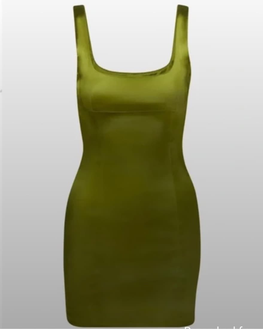 Aritzia Wilfred Shine Dress Green - Image 1