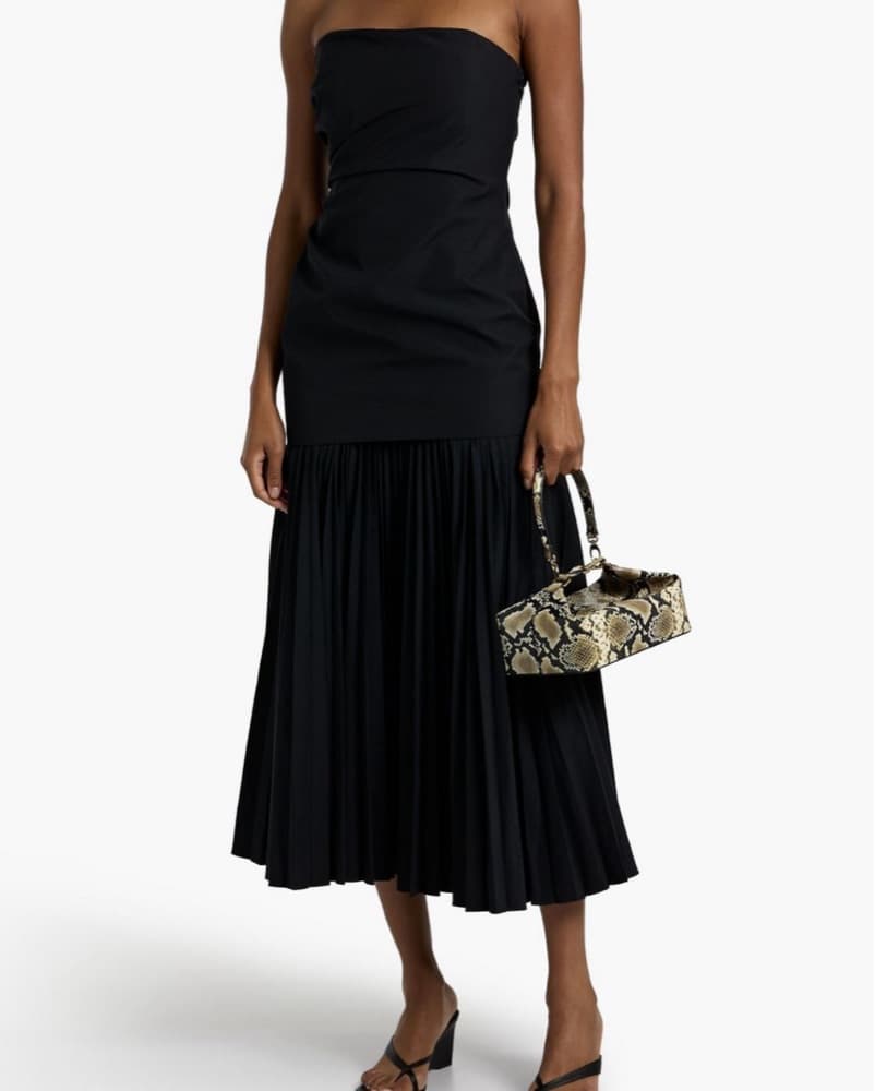A.L.C. Austin Strapless Pleated Dress - Image 2