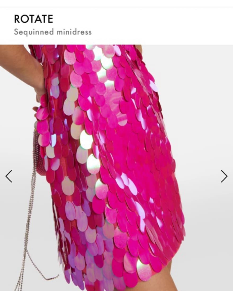 ROTATE Pink sequin Mini Dress NWT - Image 4