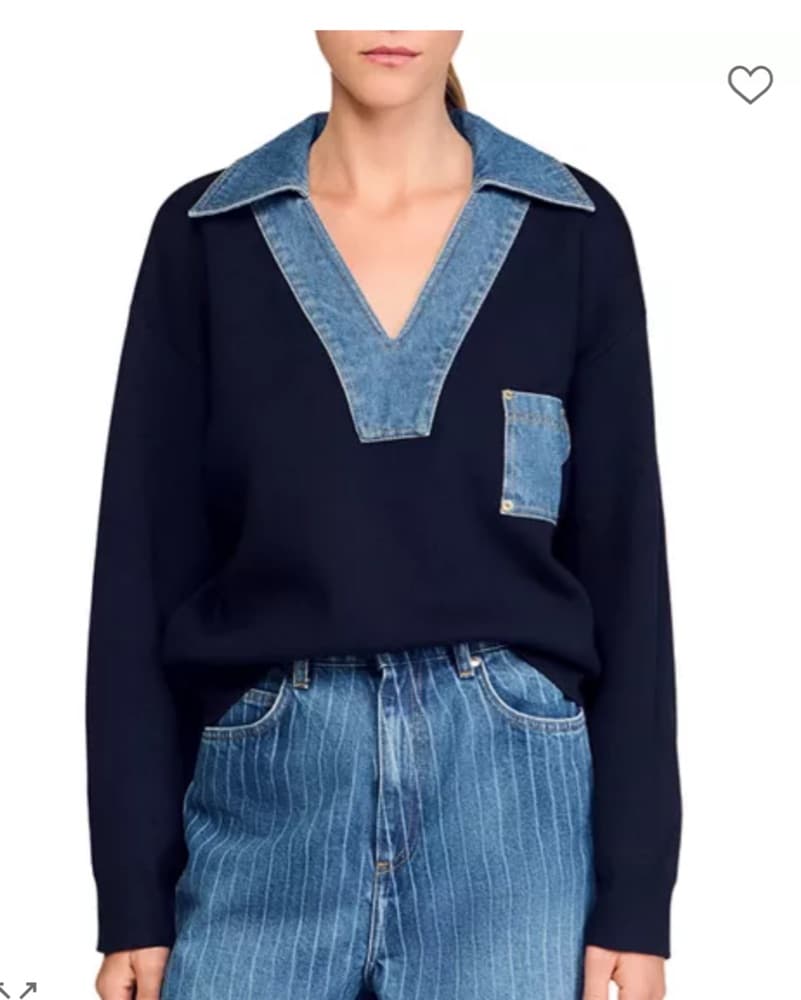 Sandro Denim Sweater - Image 4