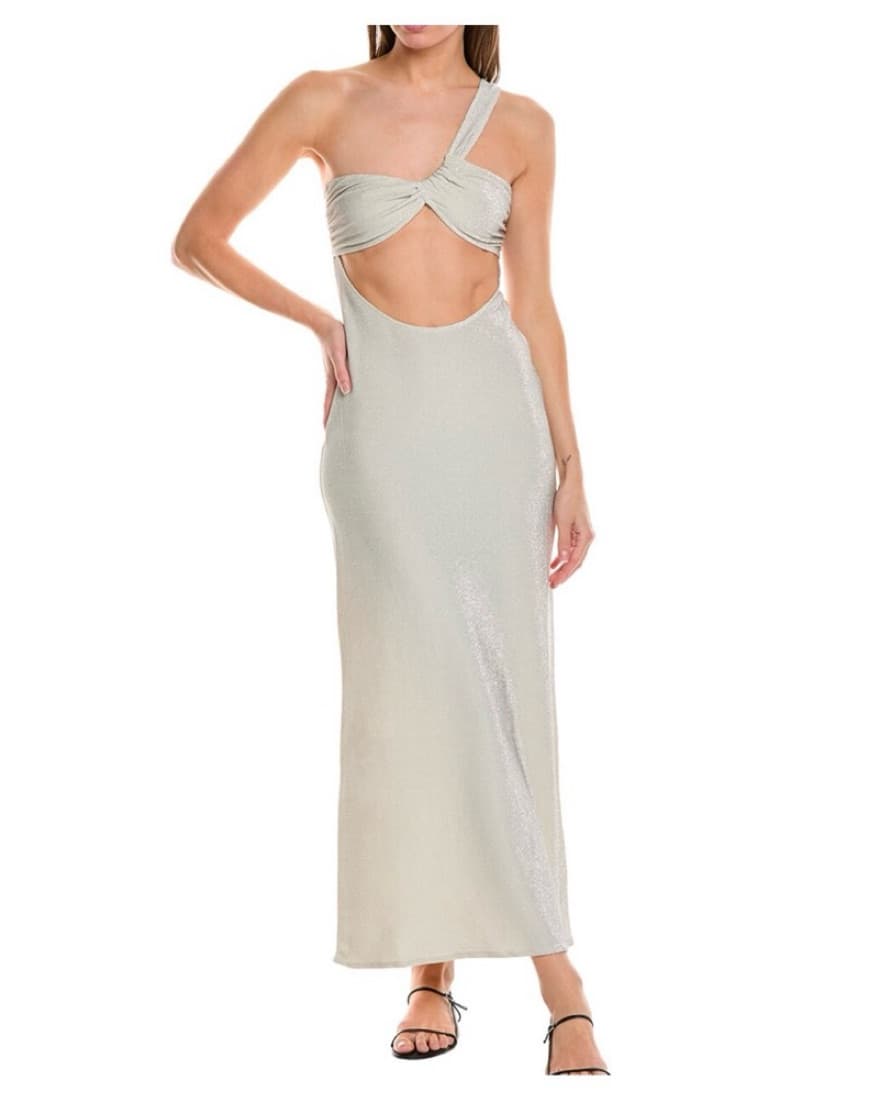 One Shoulder Ruched Maxi Dress - Image 1