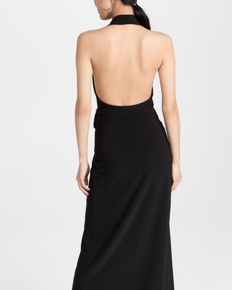 Norma Kamali Black Halter dress - Image 2