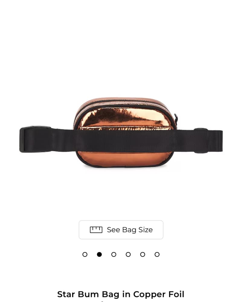 Star Bum Bag in Copper Foil - Image 2