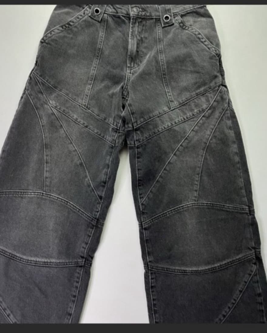We The free Moto Straight Jeans Charcoal - Image 2
