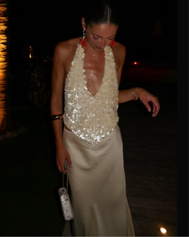 Stunning Seashell Sequin Halter - Image 3