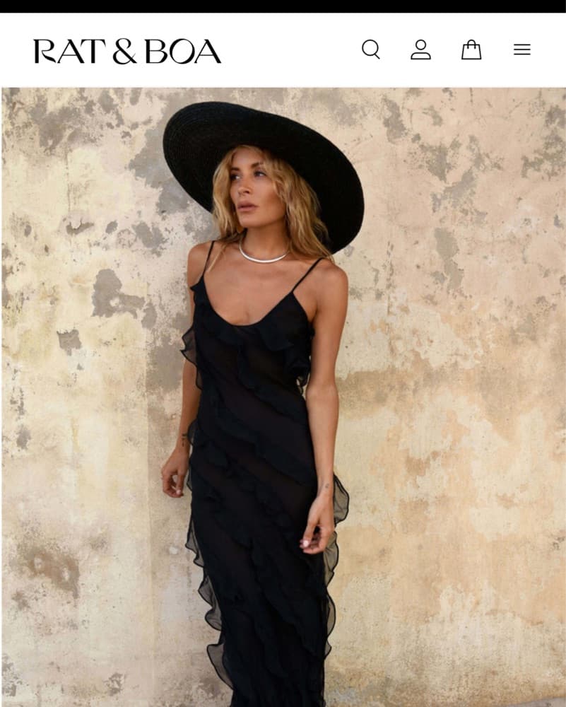 Rat & Boa Ruffled Maxi Dress (lined) - Image 1