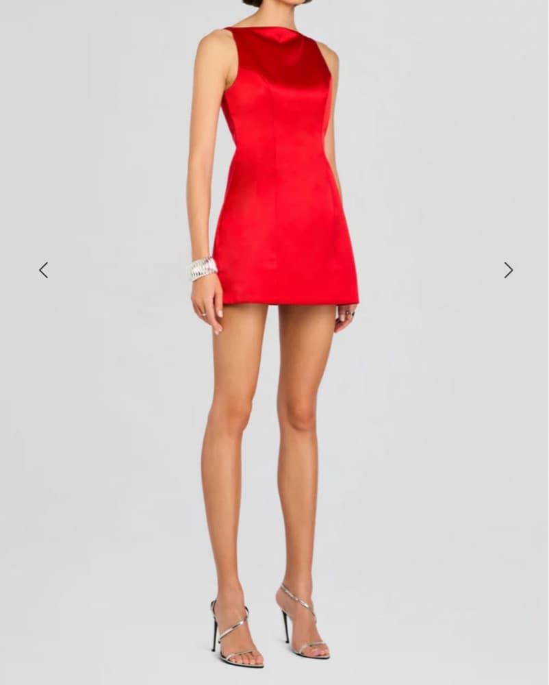 Retrofete Livie Dress In Red  - Image 2