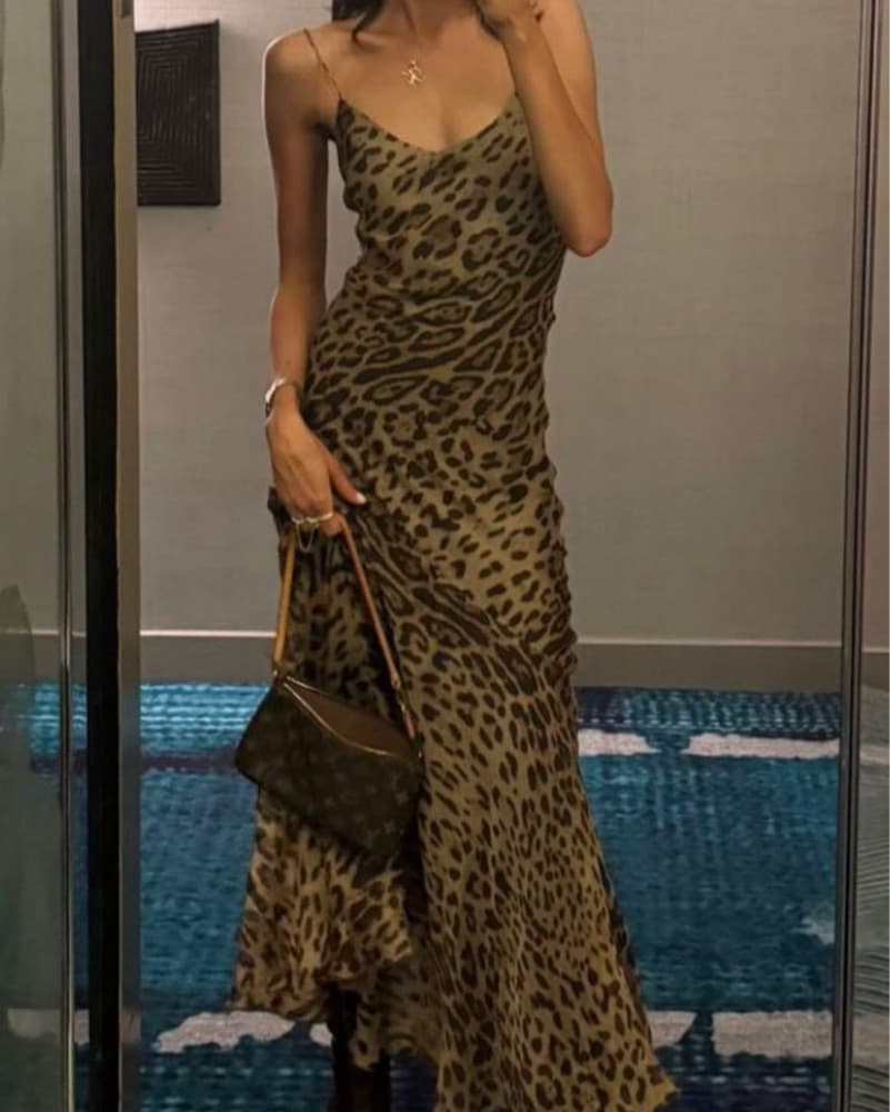 Cheetah Slip Dress - Image 1