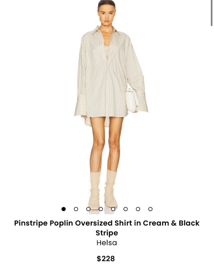 Oversized Helsa Poplin Oversized Shirt - Image 1