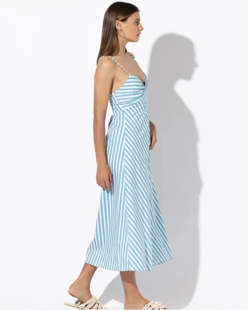 Lusana Zoe Poplin Midi Dress - Image 3