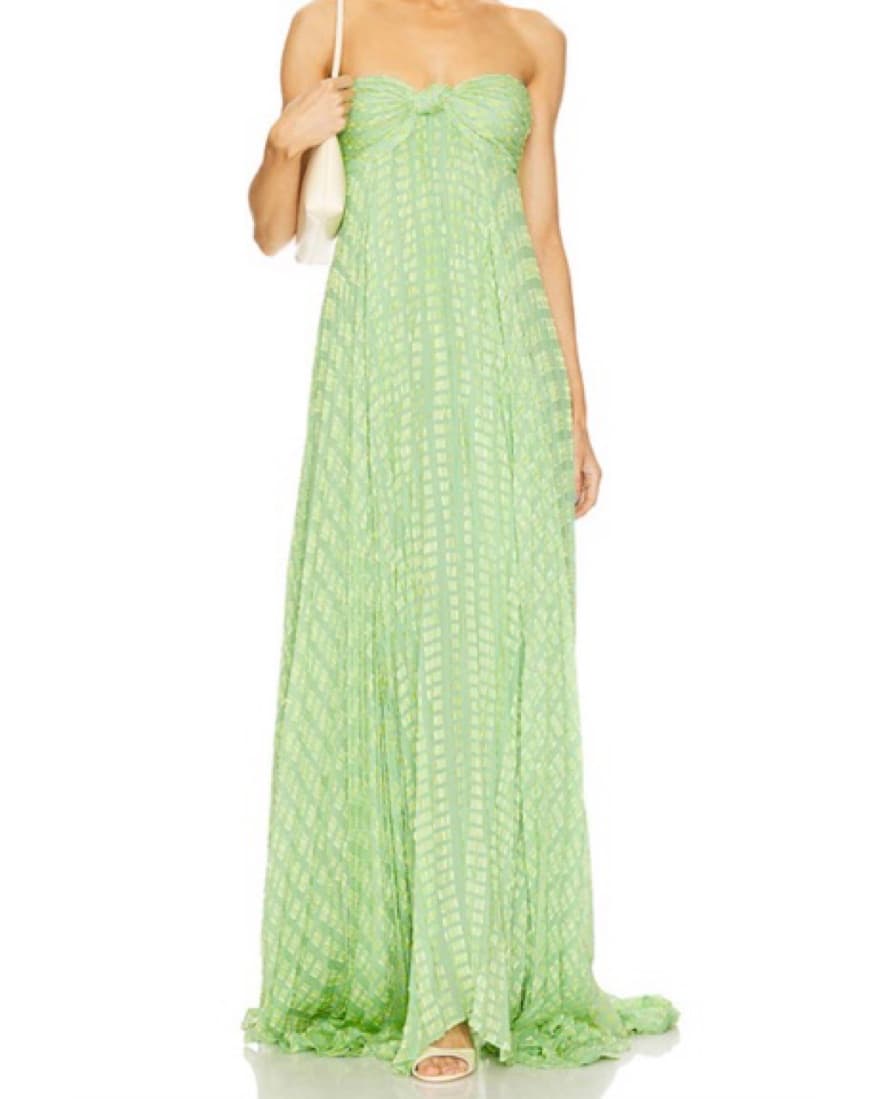 Alexis Elea Strapless Green Maxi Dress - Image 3