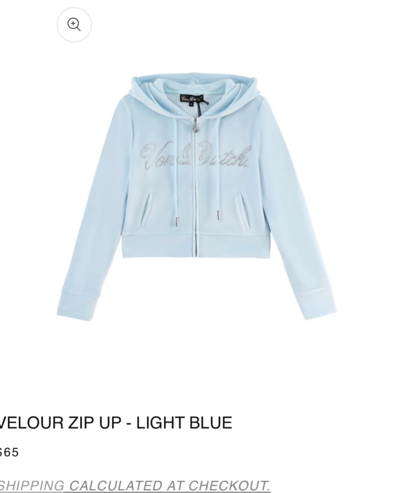 Von Dutch Blue Velour Lounge Set - Image 4