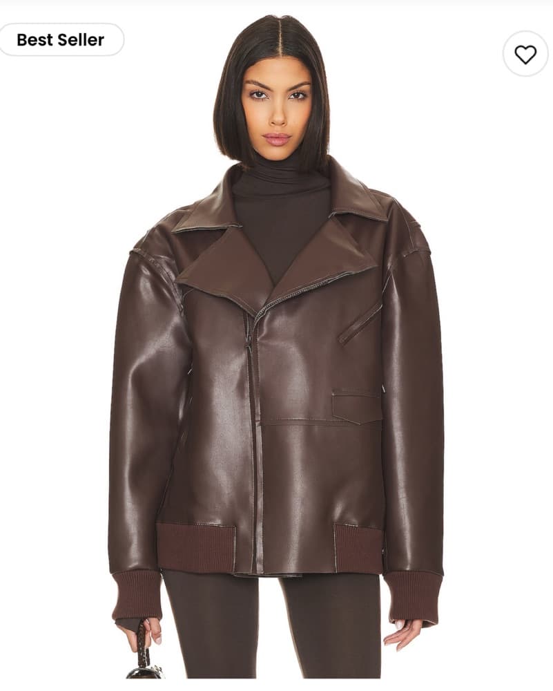 Norma Kamali  Oversized Faux Leather  - Image 4