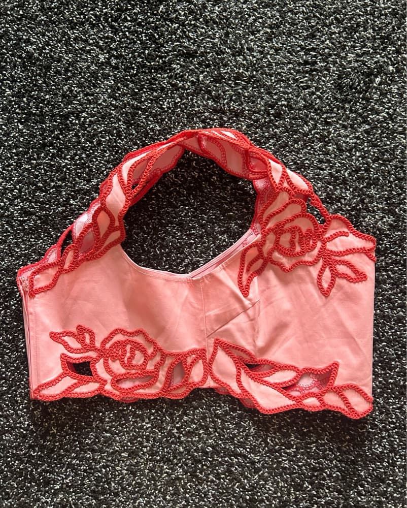 Cinq A Sept Pink And Coral Crop Top - Image 3