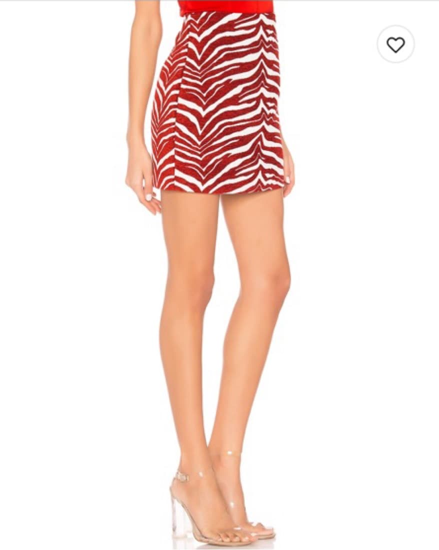 Revolve NBD Red Zebra Skirt - Image 3
