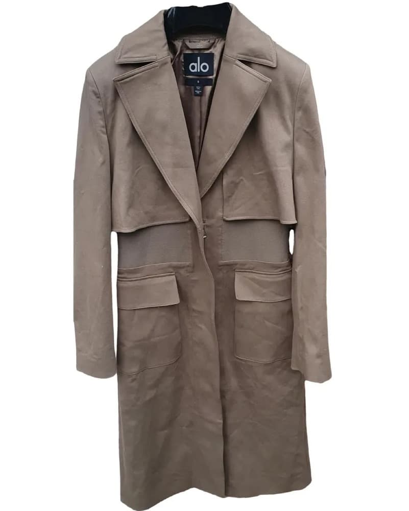 ALO Taupe Trench Coat - Image 2