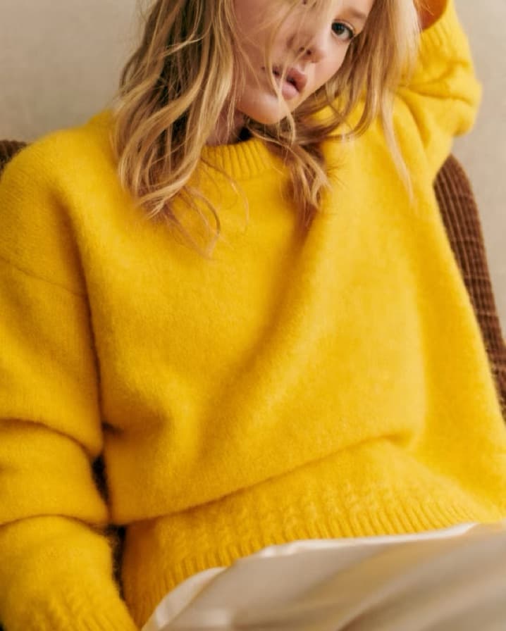 Sezane Amiel Jumper in Yellow - Image 5