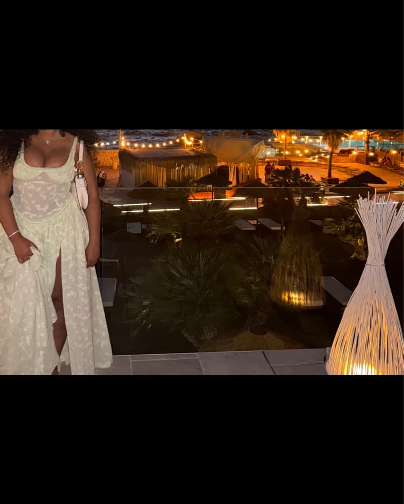 Ulissa Light Green Maxi Dress W Slit - Image 2